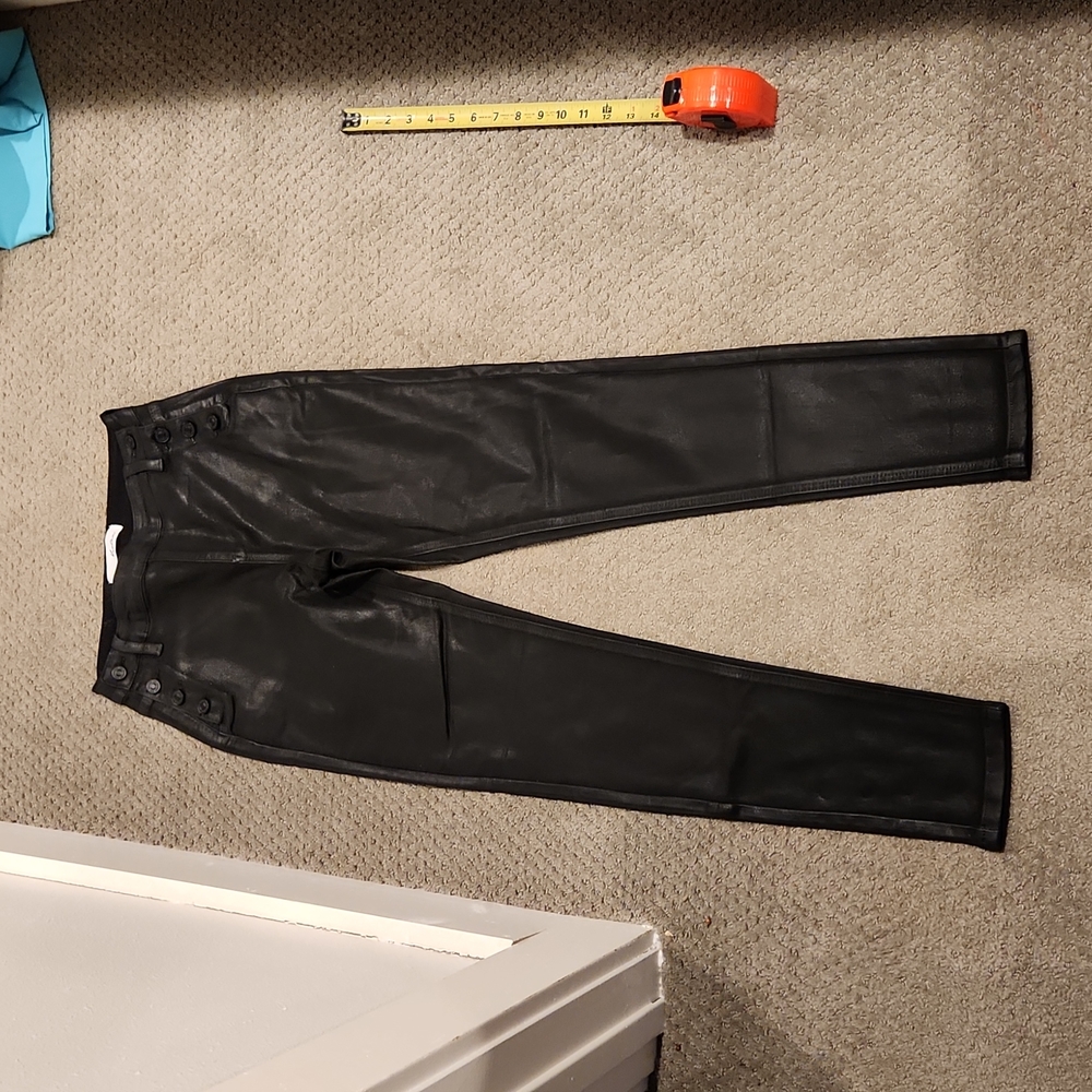 NEW Kancan black "sleek" Faux Leather coated pants. Sz 7 NEW